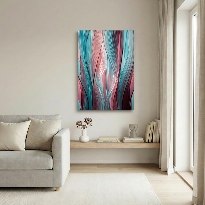 «Pink and Teal», 30"H x 20"W