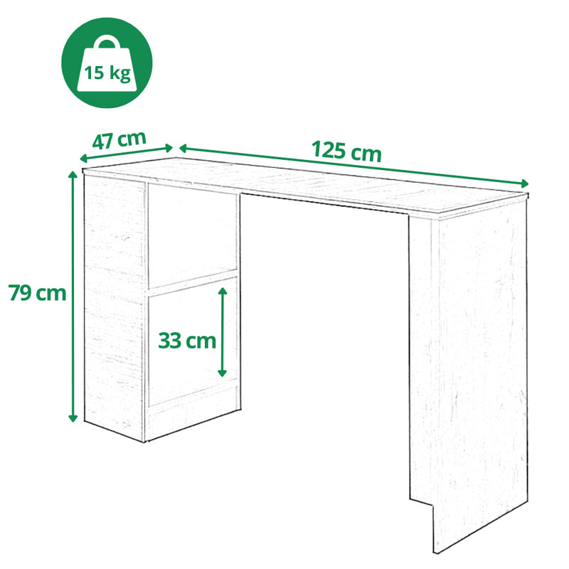 Mikami Writing Desk, White