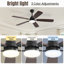 Ventilateur de plafond moderne à 5 pales avec lumière DEL et télécommande Derick-379626993-369074901