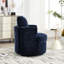 Fauteuil pivotant bleu à 360 degrés, siège en tissu chenille, siège respirant, conception respirante, base, installation simple, parfait pour l'ambiance de bureau, dimensions de 31,66 po, 59,54 po
