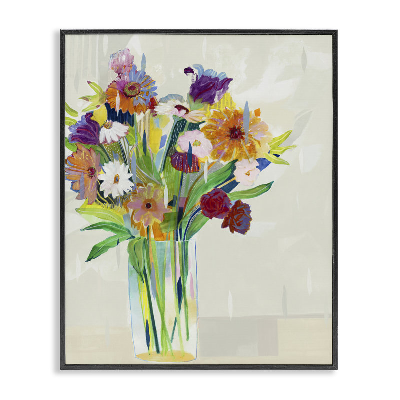 Vase à fleurs lumineuses assorties, estampe numérique, conception de Jill Martin, H 14 po x l 11 po