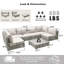 Ensemble de meubles de patio 7 pièces en osier-708267841