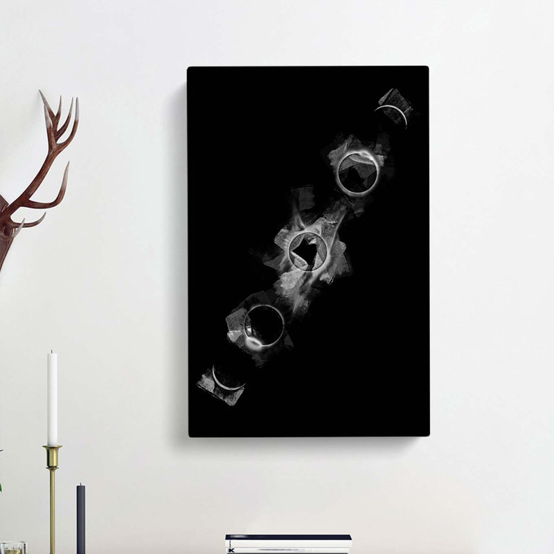 Total Eclipse Of The Moon In Abstract - Wrapped Canvas, 50cm H x 35cm W x 3cm D