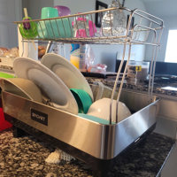 rayintelligent Stainless Steel 2 Tier Dish Rack & Reviews