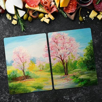 Anoop Tempered Glass Garden Chopping Board
