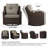 Keaisha Outdoor Swivel Wicker Glider Lounge Chair-1781274202