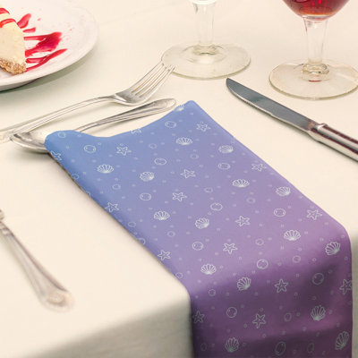 Serviette en coton à motif coquillage