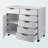 Sutton White 6-Drawer Mobile Cabinet with Multi-Storage, 26.17'' H X 31.89" W X 15.73'' D-617376138