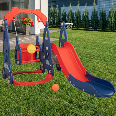 Tobbi Swing Set with 1 Swing(s) , 1 Slide(s)