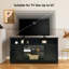 Meuble télé 59 pouces avec meuble télé et porte de grange pour téléviseur de 65 pouces