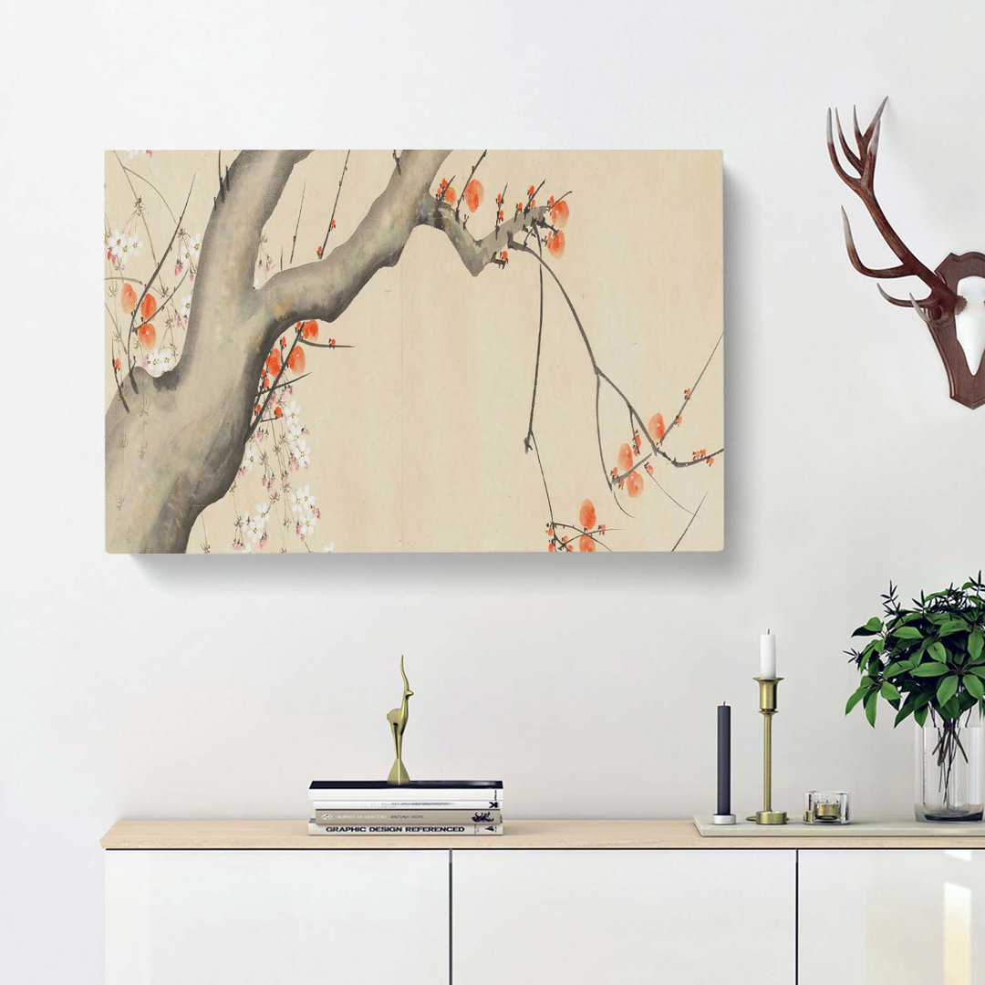 Flowers Of The Four Seasons Vol.2 by Sakai Hoitsu - Wrapped Canvas