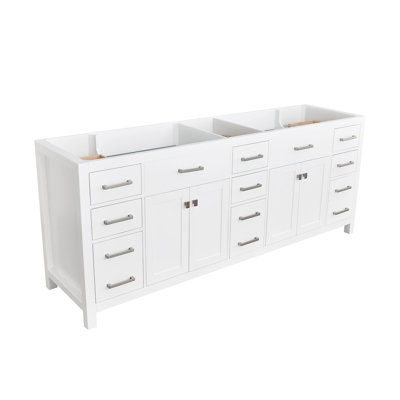 Base de meuble-lavabo blanc 84 po sans comptoir
