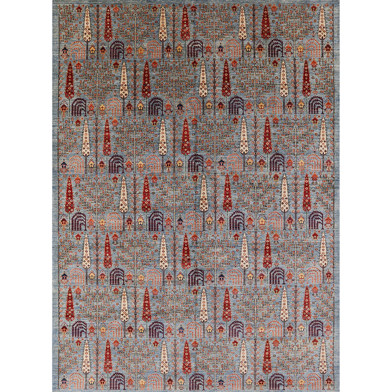 Tapis beige / rouge / bleu Rori, Rectangle 3 pi x 5 pi