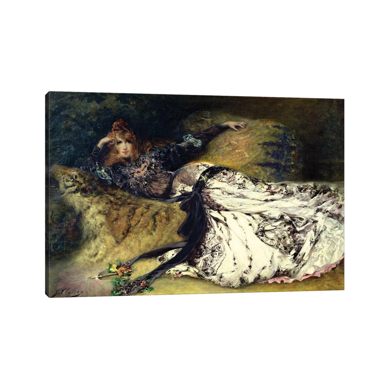 Sarah Bernhardt 1871 by Georges Clairin - Wrapped Canvas Print, 20.32 cm H x 30.48 cm W