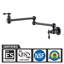 Robinet de cuisine avec robinet pivotant double et robinet mural pour évier de cuisine
