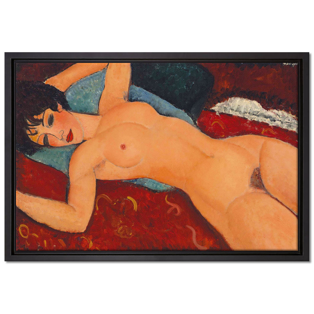 Gerahmter Kunstdruck Leinwandbild Nu Couché von Amedeo Modigliani