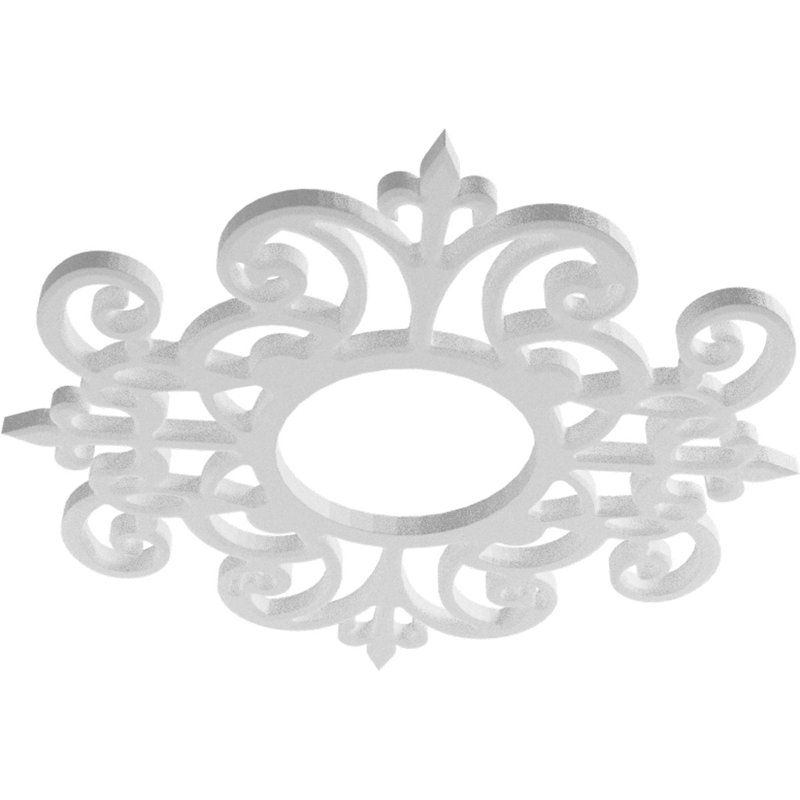 40"OD x 13"ID x 1"P Dijon Architectural Grade PVC Pierced Ceiling Medallion