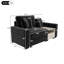 Canapé modulaire moderne de 63,2 po avec accoudoirs de rangement et console centrale pour le salon, noir-247308570-247308573