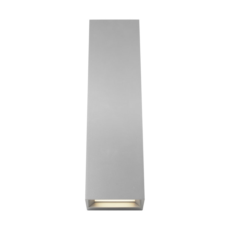 Pitch LED Outdoor Flush Mount, 19" H x 5" W x 3.9" D, Silver