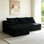 Canapé modulaire en nuage de 96 po avec méridienne en forme de L, canapé modulaire moderne avec siège profond, fauteuils rembourrés pour la chambre à coucher du salon, aucun assemblage requis et porte-gobelet,