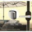 Très grand parasol d'extérieur pour terrasse, rectangulaire, avec frange et manivelle-125299845