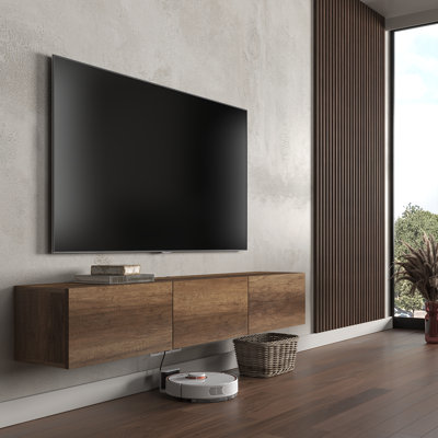Colima Modern Floating TV Stand Up to 80" TVs Wall-Mounted Media Console with Storage Cabinet