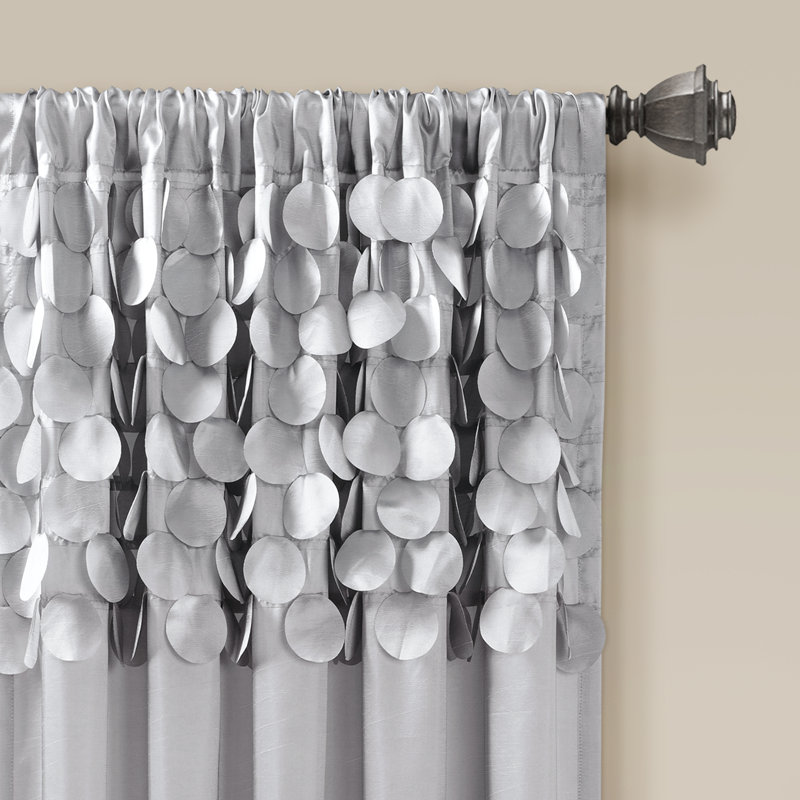 Paire de rideaux semi-transparents Lush Decor, L 54 po x L 84 po, Gris clair