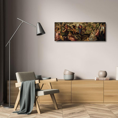 "The Miracle of the Loaves and Fishes" by  Jacopo Tintoretto - Gallery Wrap Canvas Wall Art