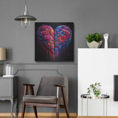  «Heart Divided» par Rey Klimt, art mural en métal, 24 po x 24 po