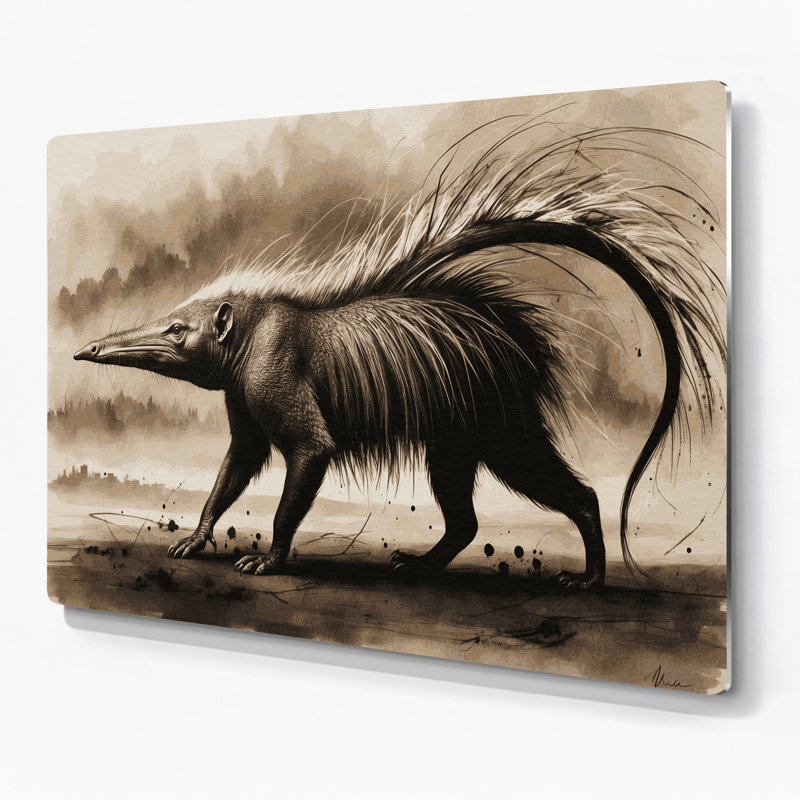 Art mural en métal beige, 20" H x 24" W