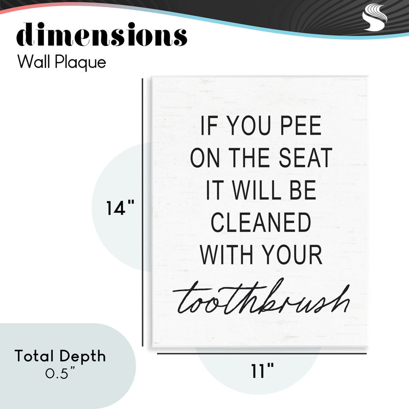Plaque d'avertissement «Sassy Clean With Tooth», par Lettred