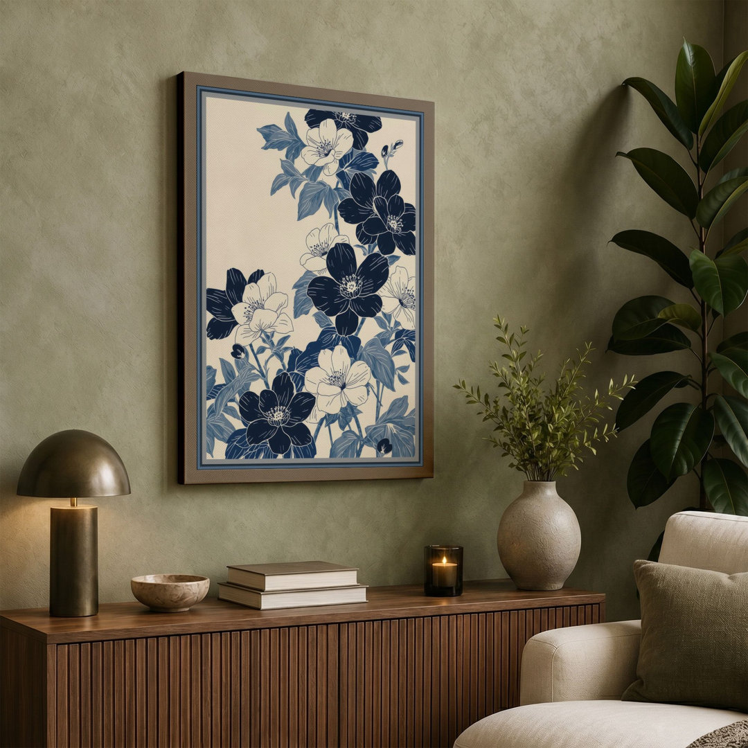 Morning Glory Vines Botanical - Wrapped Canvas