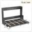Grand lit escamotable avec bureau, station de charge USB, lumières DEL, gris foncé