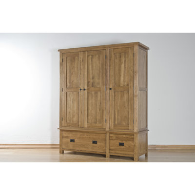 3 Door Solid Wood Wardrobe