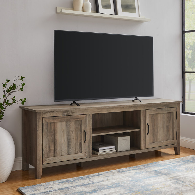 Favio 70" 2-Door TV Stand for TVs up to 80", Grey Wash