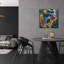  «Mandrill» par Pierre Gavidia, art mural en verre acrylique, 24 po x 24 po