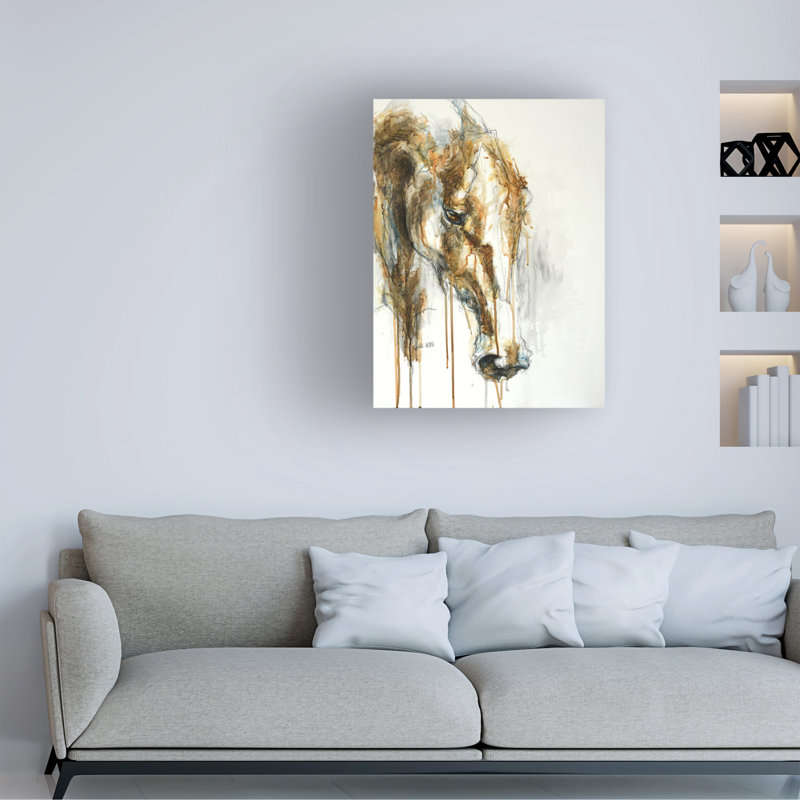 Art mural sur toile tendue - Benedicte Gele «Expression 3» pour décoration de salon, de chambre à coucher ou de bureau - 18 x 24