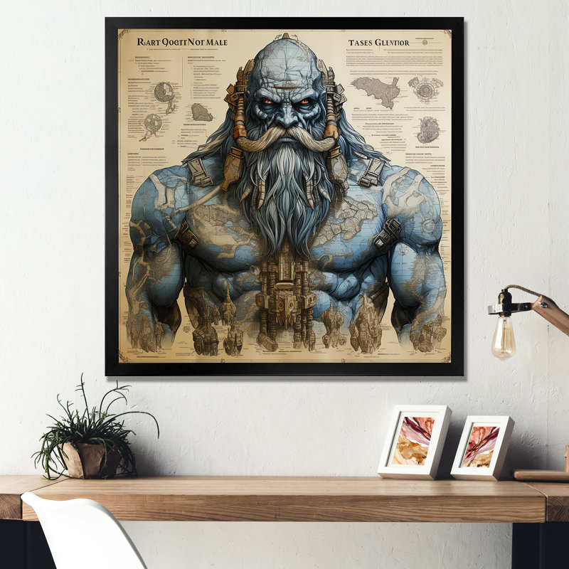 Mystic Blue, impression géante sur toile, Cadre simple noir, H 16 po x l 16 po x P 1 po