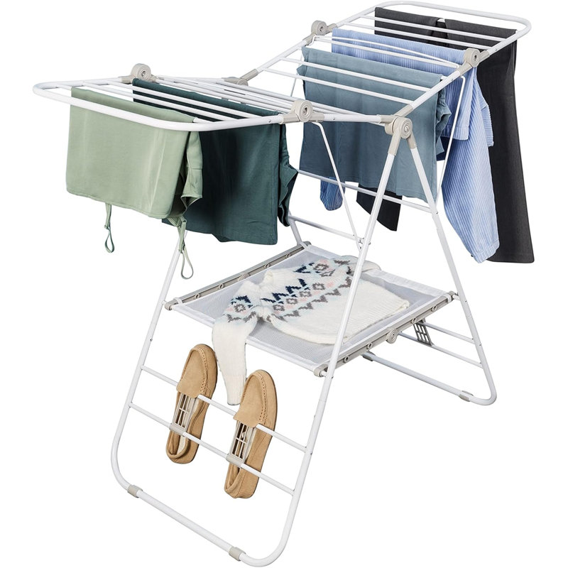 Séchoir à vêtements extensible Gullwing - pliable, blanc