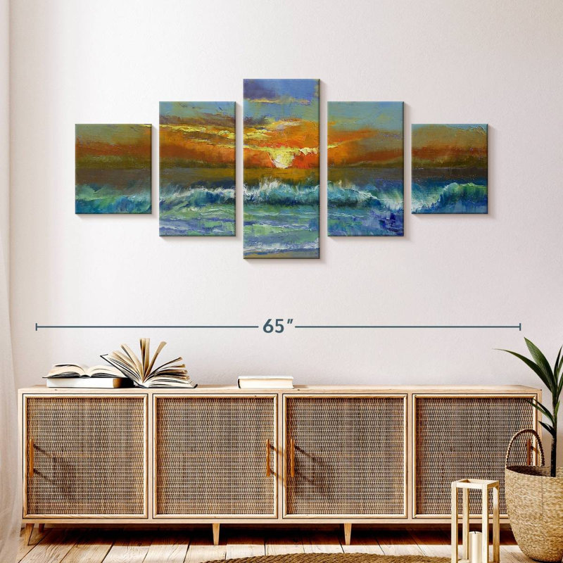 Coucher de soleil Malibu Avonni, H 24 po x l 55 po
