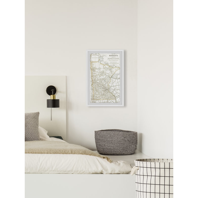 Minnesota Outline - cadre photo, impression, H 24 po x l 16 po x P 1,5 po