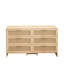 Armoire de rangement en forme d'arc de 49,73 pouces - Spacieuse et naturelle, avec 6 tiroirs, idéale pour la maison.