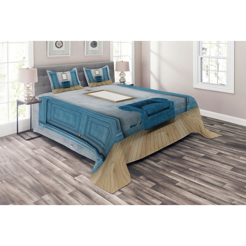 Modern & Contemporary Polyester Coverlet, King Bedspread + 2 Shams