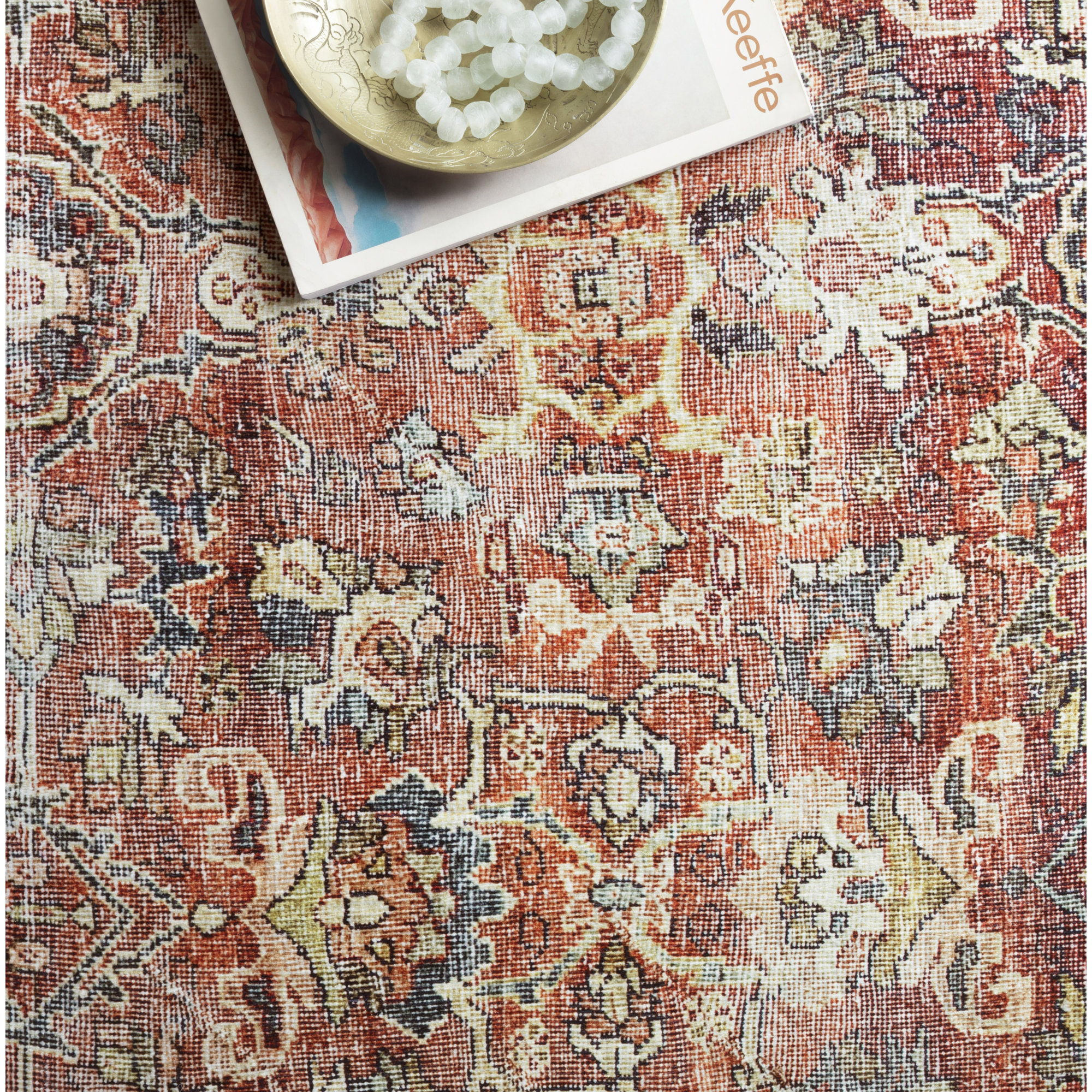 Portman Orange Rug, Square 1'6"