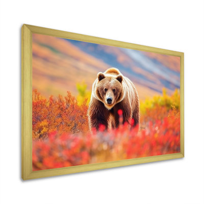 Grizzly Bear In Alaska Scenery I - Alaska Wall Art