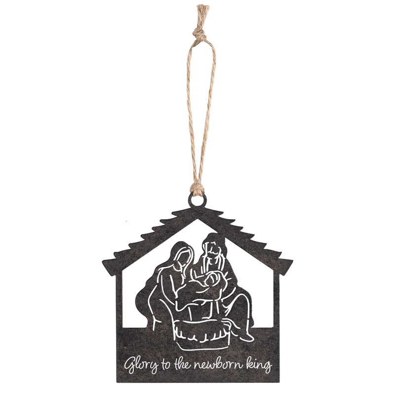 Ornement en métal «Glory To The Newborn King»