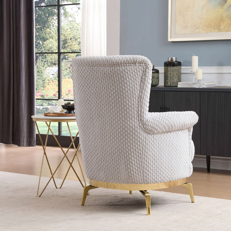 Fauteuil # 8425 Zoe, Tissu gris