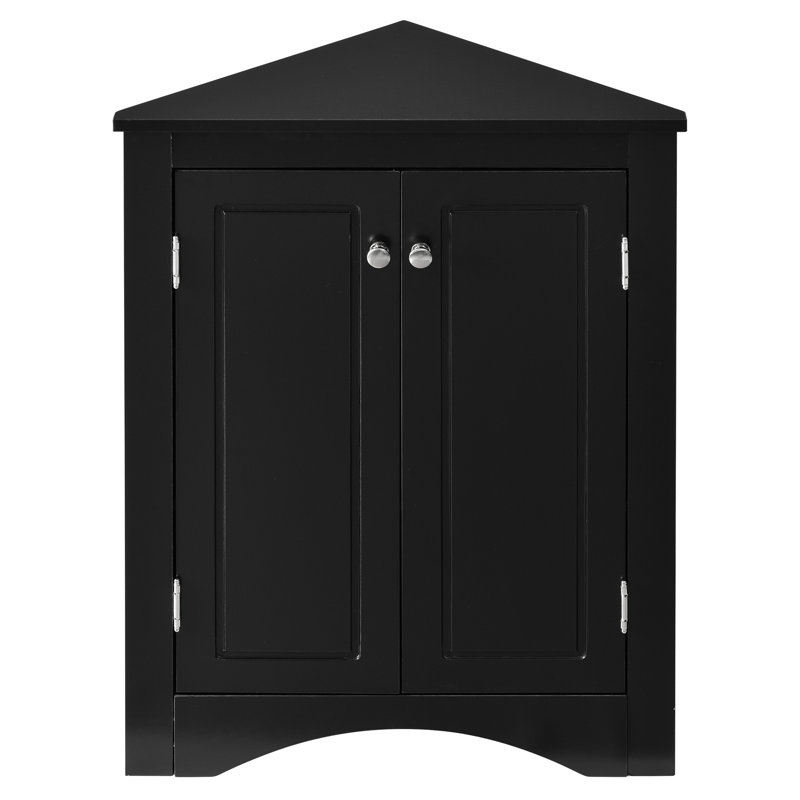 Armoire de coin 31,5 po avec tablettes réglables et rangement pour salle de bain autoportant pour petits espaces (5 couleurs)