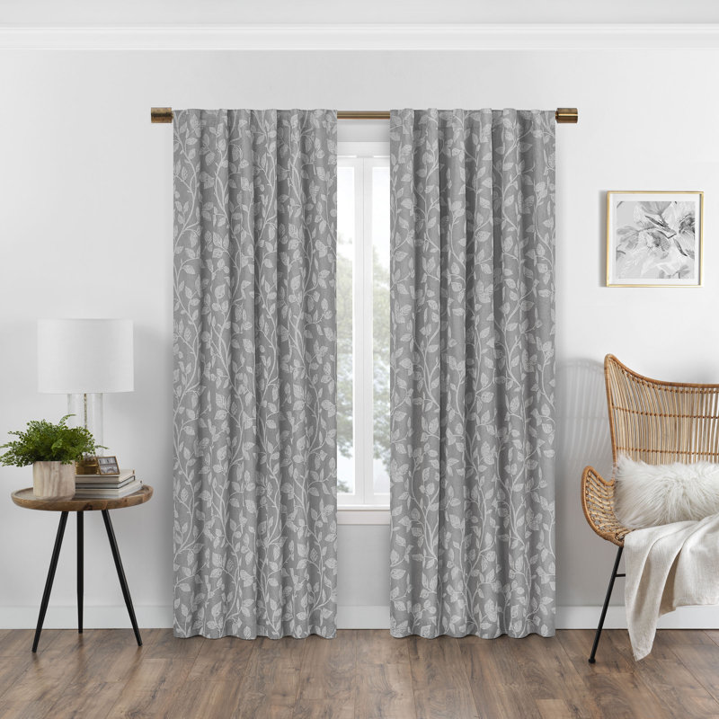 Curtain Single Panel, 50" W x 108" L, Gray