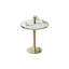 Table bistro ronde de 31,5 pouces avec plateau en faux marbre et plateau en métal robuste, facile à assembler, diamètre de la structure en métal robuste-1448402412